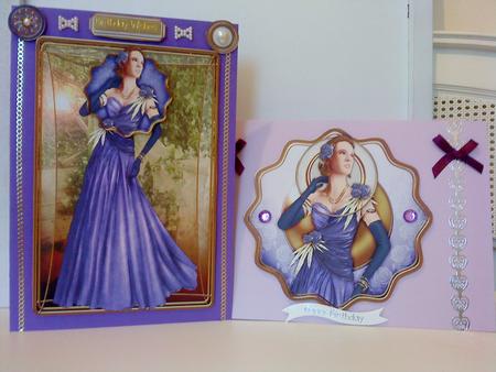 Art Deco Lady Rose (purple) Topper by Belinda Ellingham