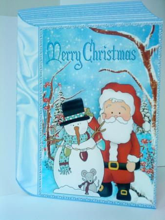 Santa with Snowman and Mouse Folded Book by Belinda Ellingham