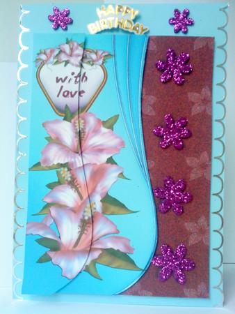 Hibiscus with Love Faux Envelope Card by Belinda Ellingham
