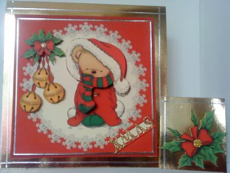 8x8 Traditional Christmas Snuggle Bear by Belinda Ellingham