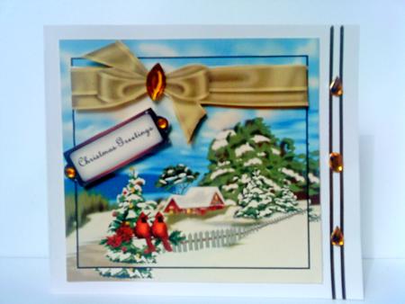 Christmas Snowscene by Belinda Ellingham