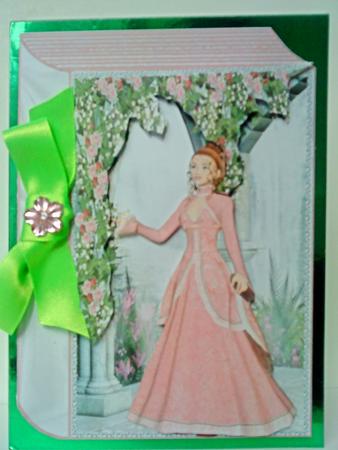 Vintage Lady in Rose Garden A4 Book by Belinda Ellingham