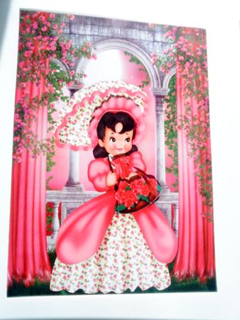 Southern Belle with Pretty Floral Dress A4 by Belinda Ellingham