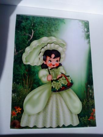 Southern Belle Pretty in Green in Wooded Glenn A4 by Belinda Ellingham