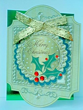 Beautiful Shaped Christmas Card 1 by Belinda Ellingham