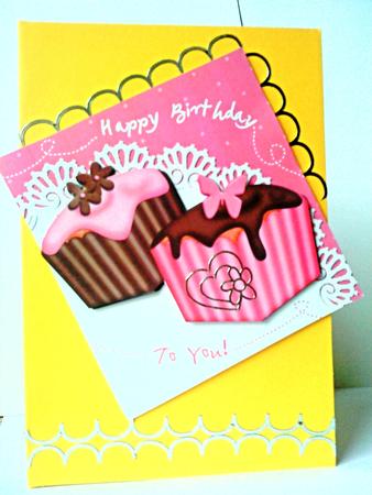 8 x 8 Fondant Fancies Birthday Cakes Scalloped Corner Topper by Belinda Ellingham
