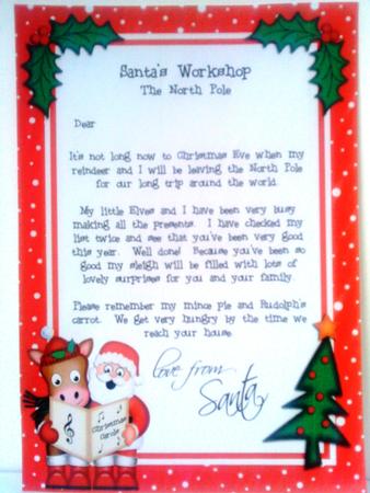 Christmas Santa & Gigi Horse A4 Child's Letter from Santa by Belinda Ellingham