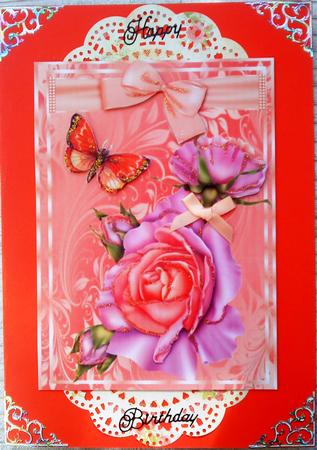 Beautiful Peach & Lilac Rose's A4 by Belinda Ellingham