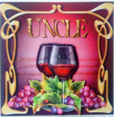 Art Nouveau Red Wine - Uncle - More Available by Belinda Ellingham
