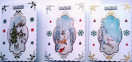 Vintage Christmas Scene Toppers by Belinda Ellingham