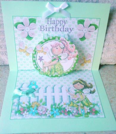 In the Garden with Petal Pixie Pop Up Card by Belinda Ellingham
