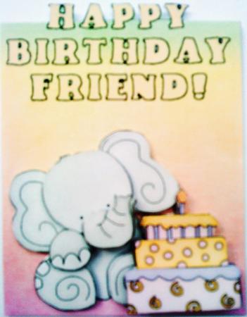 Elephant Birthday Friend Over the Edge by Belinda Ellingham