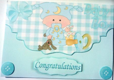Sweet Little Boy on a Scalloped Envelope A4 by Belinda Ellingham