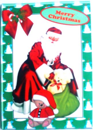 Santa with His Sack of Toys A4 by Belinda Ellingham