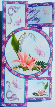 Gazebo and Pink Lilies Shutter Card by Belinda Ellingham