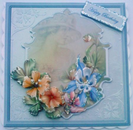 Floral and Reflections Card and Topper by Belinda Ellingham