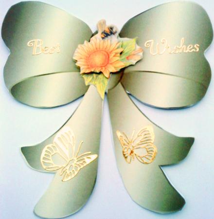 Bow Shaped Card by Belinda Ellingham
