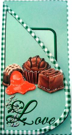 Chocolates Teardrop Card by Belinda Ellingham