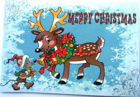 Would You Like a Cookie, Cute Mouse & Reindeer A4 by Belinda Ellingham