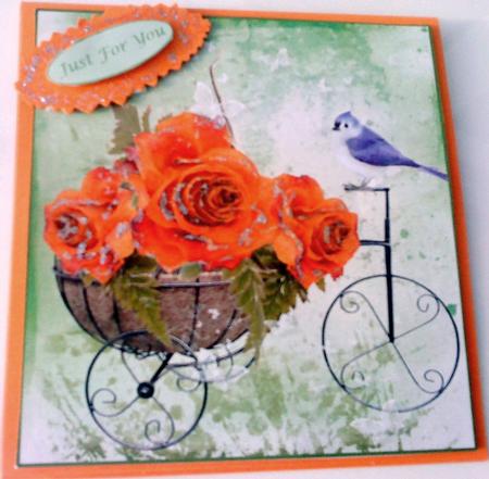 Rose Cart Quick & Easy Topper & Insert & Verse by Belinda Ellingham