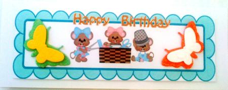 Sewing Little Mice in Dl Frame Insert with Verse by Belinda Ellingham