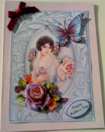 Vintage Beauty Card Front by Belinda Ellingham