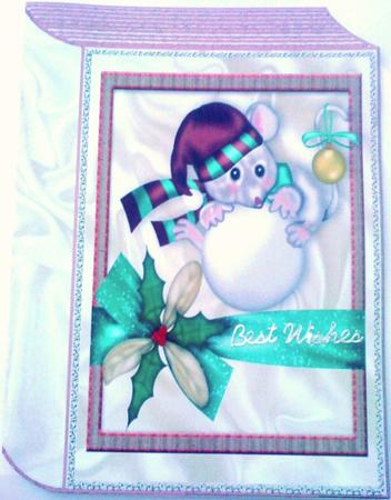Little Mouse on a Christmas Bauble Folded Book by Belinda Ellingham