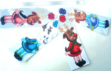 Pretty Little Miss Reindeer All Dressed Up Bookmarks by Belinda Ellingham