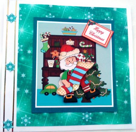 Santa Delivers a Christmas Stocking by Belinda Ellingham