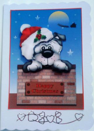 Christmas Puppy in the Chimney by Belinda Ellingham