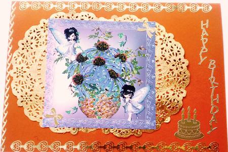 Butterfly Fairies and Michaelmas Daisies 8x8 Topper by Belinda Ellingham