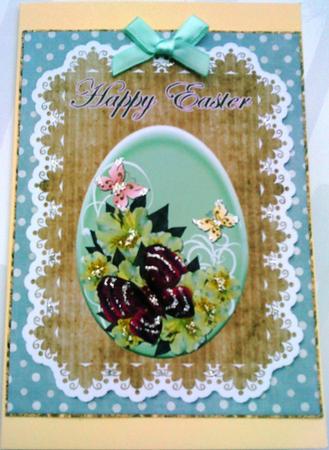 Easter Egg with Flowers & Butterflies 15 by Belinda Ellingham