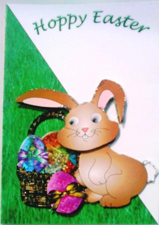 Bunny with Egg Basket by Belinda Ellingham