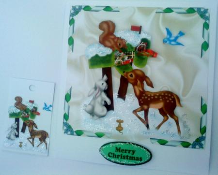 Little Deer with Woodland Friends in the Snow by Belinda Ellingham