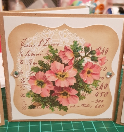 Vintage Floral Card Toppers by Belinda Rainsley