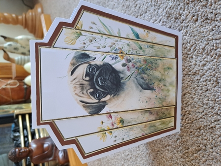 7x7 Art Deco Stacker - Pug Pup by Belinda Rainsley