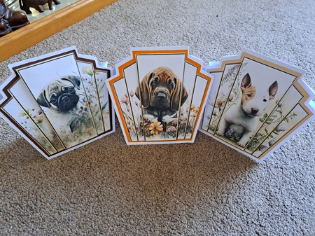 7x7 Art Deco Stacker - Bloodhound Pup by Belinda Rainsley
