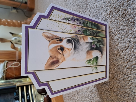 7x7 Art Deco Stacker - Corgi Pup by Belinda Rainsley