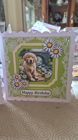 Pup by daisy bridge card front 2 by Belinda Rainsley