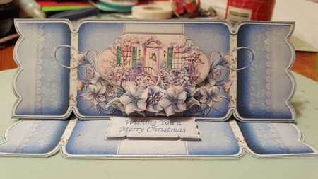 Large Dl Christmas Cracker Easel Card Kit Winter 2 by Belinda Rainsley