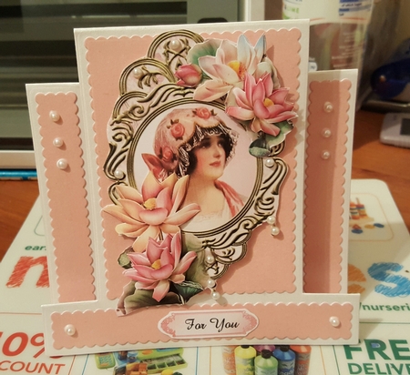 Vintage Lady with Lotus Blossom by Belinda Rainsley