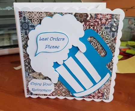 963 Beer Mug Shaped Card or Topper by Belinda Rainsley