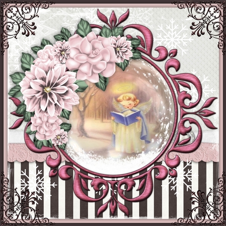 Vintage Christmas Angel Glass Globes by Belinda Rub