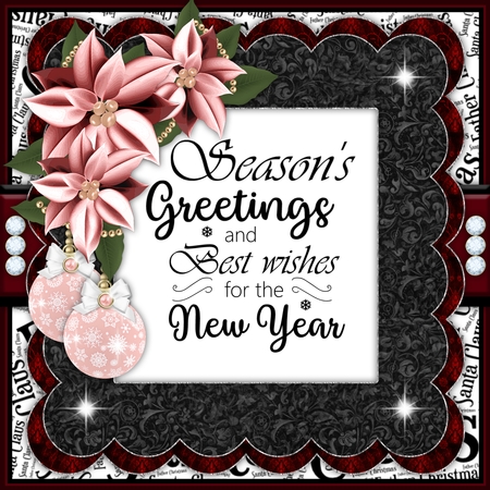 Christmas Monotone Word Overlays PNG by Belinda Rub