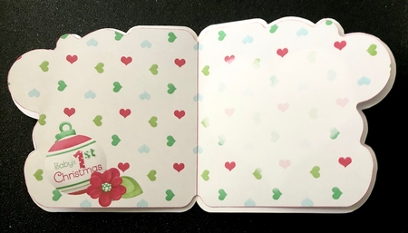 Babys First Christmas 5.5 x 5.5 Inch Shaped 3D Decoupage Card with Insert by Belinda Rub