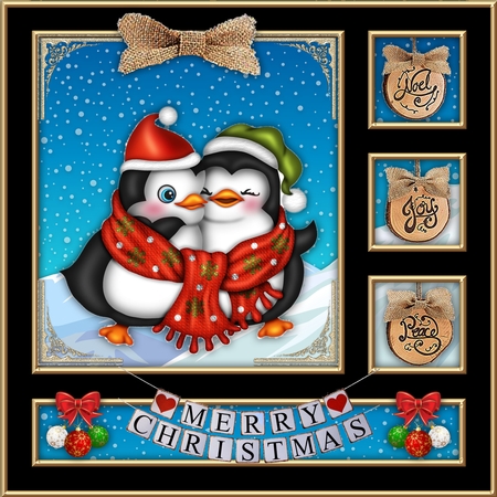 Quintet Frames Set 1 (Holiday Color Palette) by Belinda Rub