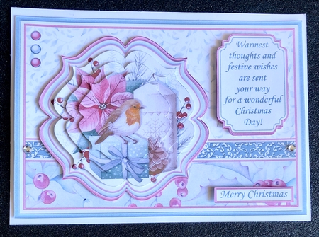 A5 ROBIN CHRISTMAS Cards Pyramage & Inserts Bumper Kit by Belinda Rub