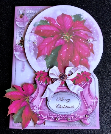 Holiday Dusty Rose Globe Shaped Card Kit-2  by Belinda Rub