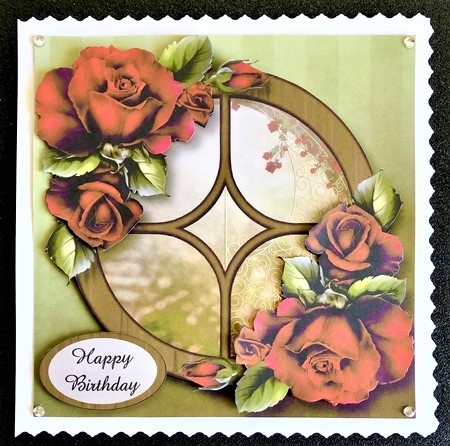 The Circular Window - Red Roses by Belinda Rub