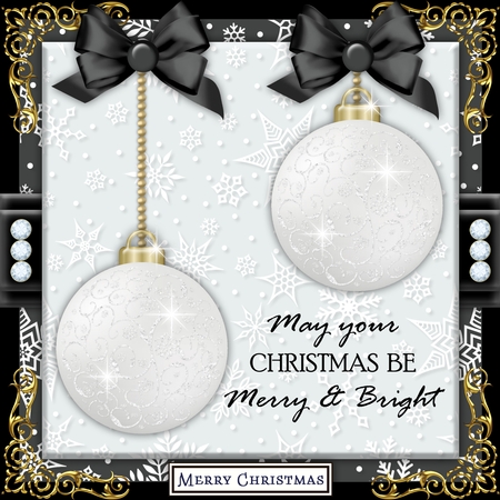 White and White Glitter Bauble by Belinda Rub